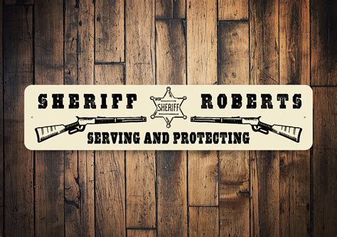 Western Sheriff Sign Custom Sheriff Sign Custom Police Gift - Etsy