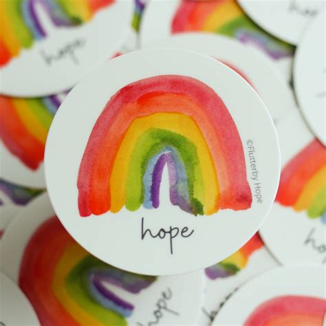 Hope Rainbow vinyl sticker ⋆ Flutterby Hope