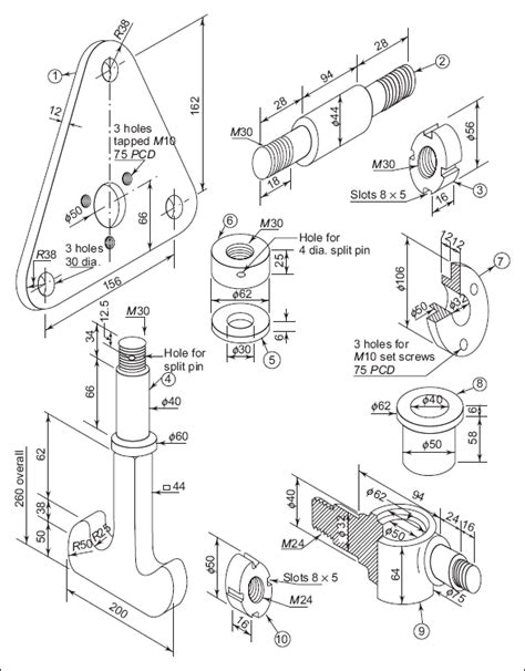 3. Crane Hook - Machine Drawing [Book]