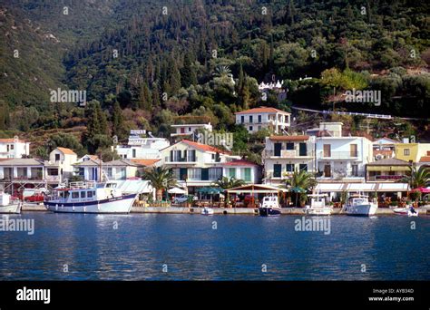 Sami Harbour at Kefalonia Greece. (Captain Korrelli film location Stock ...