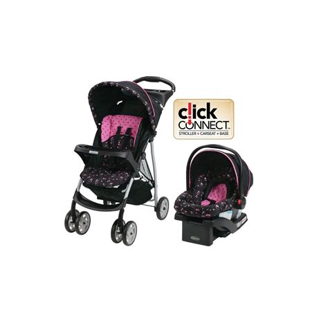 Graco Car Seat Stroller Combo Pink - Velcromag