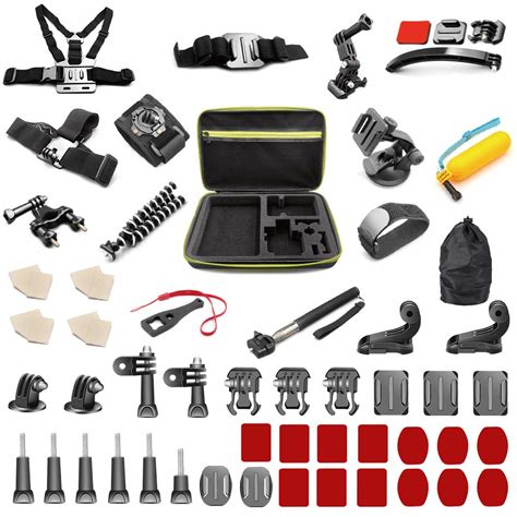 Asobeage 55-in-1 Accessories Kit for Hero 7,Hero 4,5,6,Session,Black,Hero 2018,Fusion,Head Strap ...