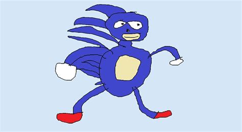 Did anyone notice this drawing of sonic by the old man in town? This meme called sanic which ...