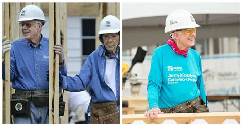 Jimmy Carter returns to building homes with Habitat for Humanity after breaking hip