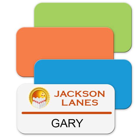 3x1.5 Custom Magnetic Name Badges, Durable Plastic Color Printed with Logos & Employee Names