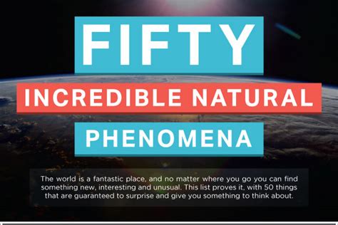 50 Most Amazing Natural Phenomena Examples - BrandonGaille.com