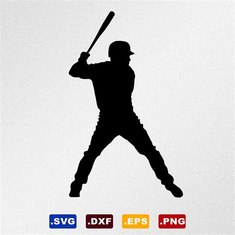 Baseball Player Svg Dxf Eps Vector Files for Silhouette - Etsy Singapore