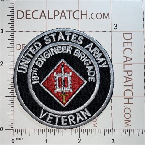 US Army 18th Engineer Brigade Veteran Patch 3" - Decal Patch - Co