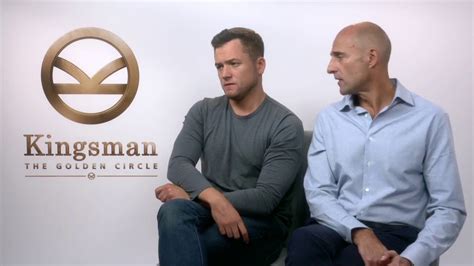 Taron Egerton & Mark Strong talk Kingsman The Golden full interview ...