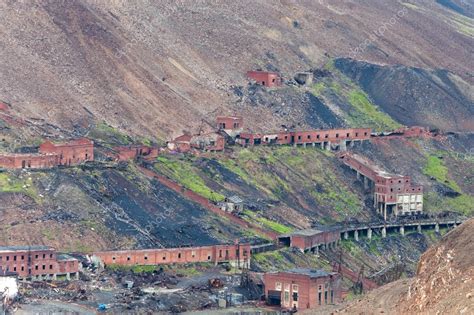 Buildings abandoned coal mine — Stock Photo © Nordroden #10396717