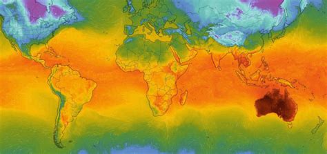 Fönsterbelysning: World temperature map