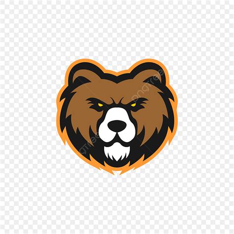 Bear Mascot Logo Vector PNG Images, Bear Mascot Logo, Symbol, Logo, Head PNG Image For Free Download