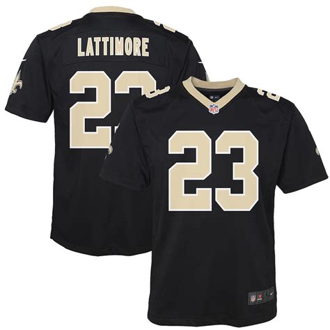 Youth New Orleans Saints Marshon Lattimore Nike Black 2018 Game Jersey