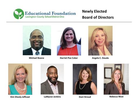 Seven New Board Members - Lexington One Educational Foundation