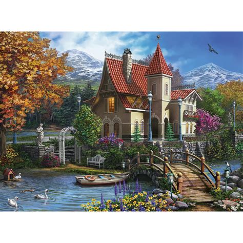 Mansion By The Lake 1000 Piece Jigsaw Puzzle | Bits and Pieces