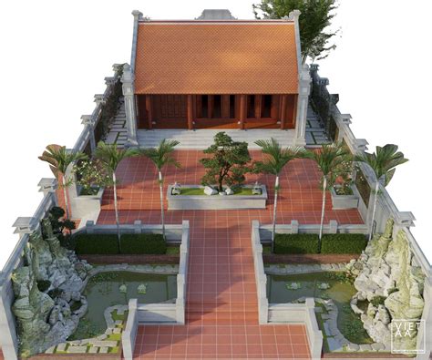 Nhà thờ họ on Behance | Village house design, Small house design exterior, House roof design