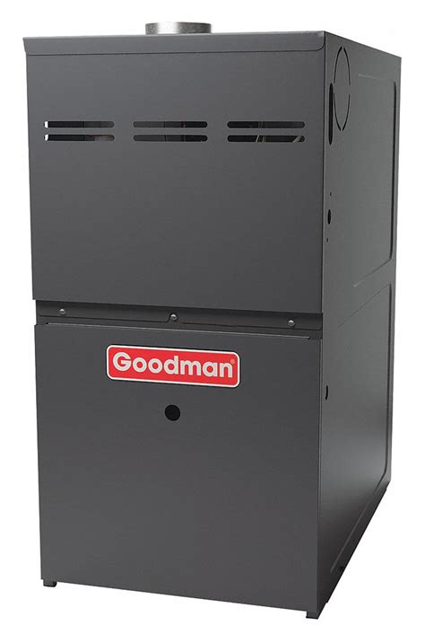 GOODMAN 80% AFUE Gas Furnaces, 33 3/8 in x 17 1/2 in x 28 in, Upflow ...