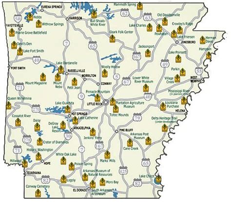 Arkansas State Parks | Arkansas State Parks | Arkansas road trip, Map ...