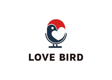 Premium Vector | Love bird logo design template