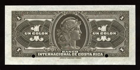 Costa Rican 1 Colon banknote 1914 Banco Internacional de Costa Rica ...