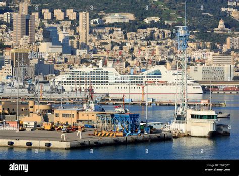 Cruise ship, Port of Haifa, Israel Stock Photo - Alamy