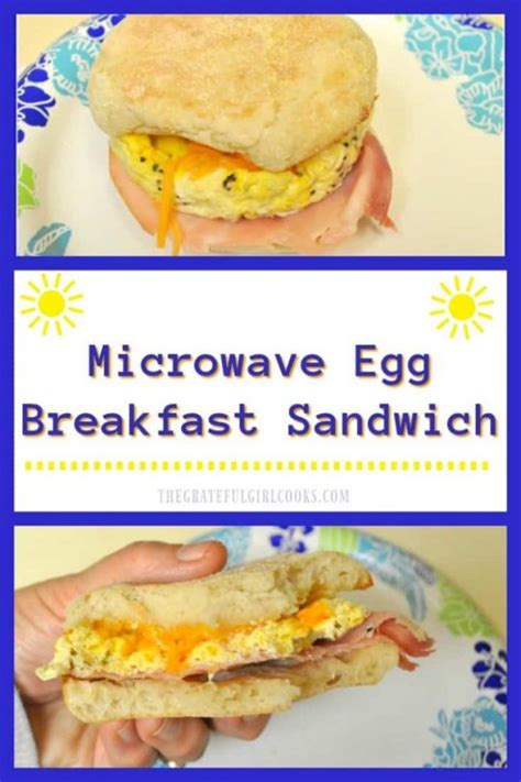 Microwave Egg Breakfast Sandwich - The Grateful Girl Cooks!