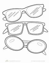 Sunglasses Coloring Page sketch template