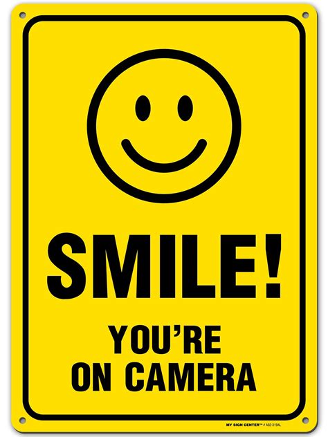 Smile Your on Camera Funny Video Surveillance Sign Made Out | Etsy