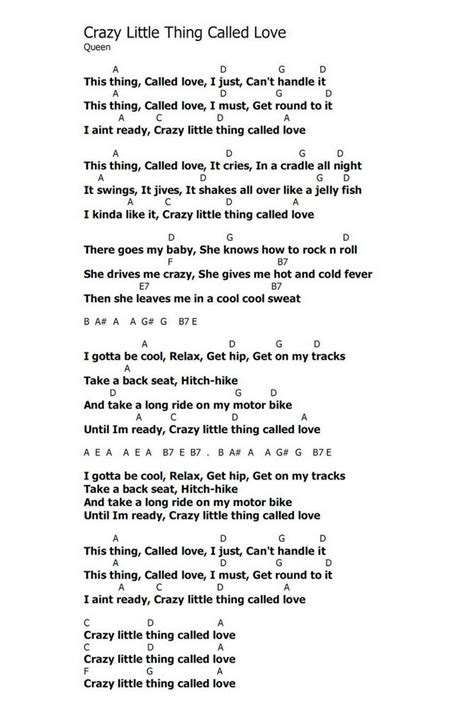 Crazy little thing called love lyrics - howlasopa