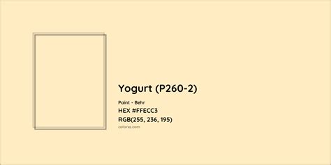 Behr Yogurt (P260-2) Paint color codes, similar paints and colors ...