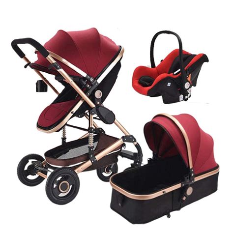 Baby stroller 3 in 1 newborn baby carriage - Red | Shop Today. Get it Tomorrow! | takealot.com