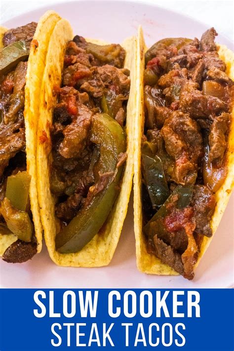 Slow Cooker Steak Tacos - Ready in 4 Hours!