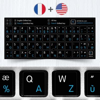 Black Non-Transparent Canadian-French Multilingual Characters Keyboard ...