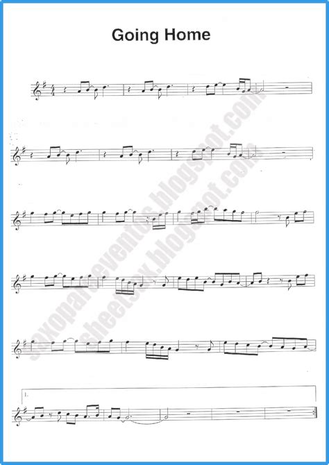 Sheet music of "Going Home" of Kenny G | Free sheet music for sax