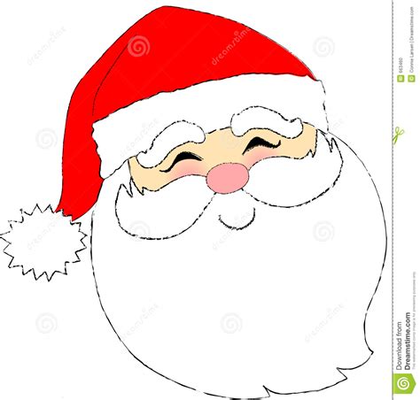 Santa Claus Face Drawing at GetDrawings | Free download