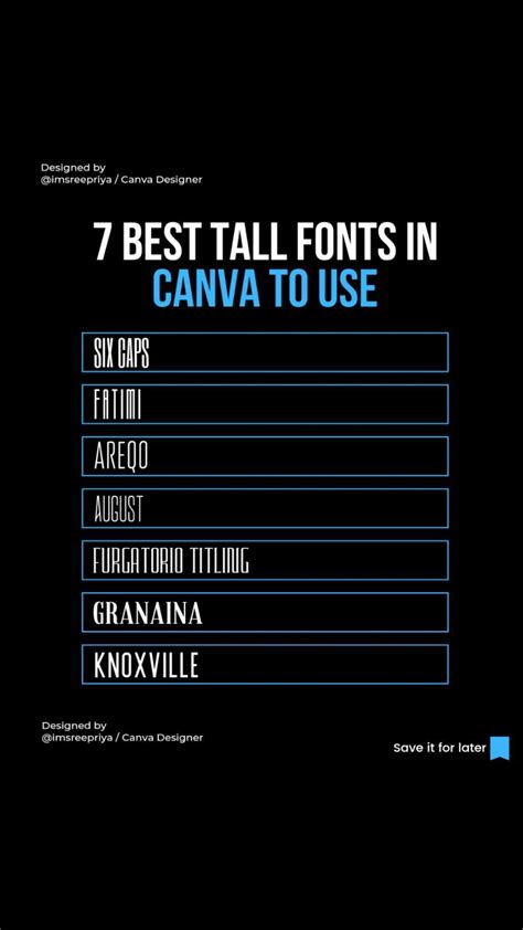 7 best tall fonts in canva – Artofit