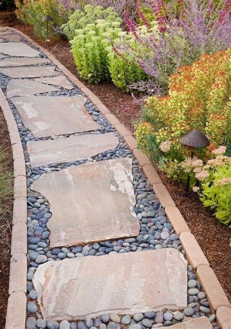 32 Natural And Creative Stone Garden Path Ideas | Walkway landscaping ...