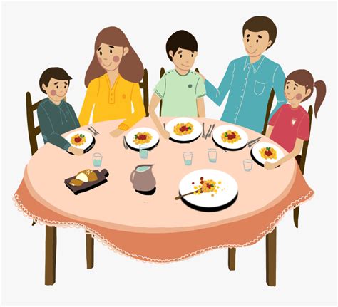 Transparent Family Dinner Table Clipart - Host Family Clip Art, HD Png Download , Transparent ...