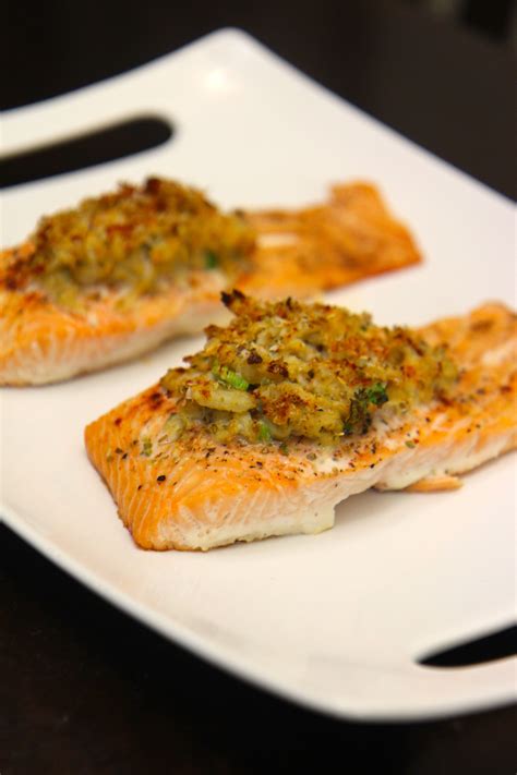 Crab Stuffed Salmon (Video Recipe) - Cooked by Julie