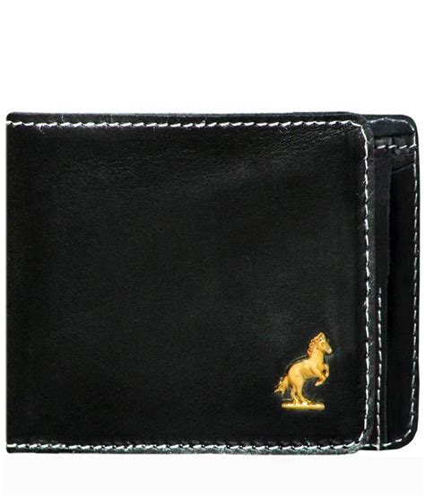 Black Horse Black Leather Wallet for Men: Buy Online at Low Price in India - Snapdeal