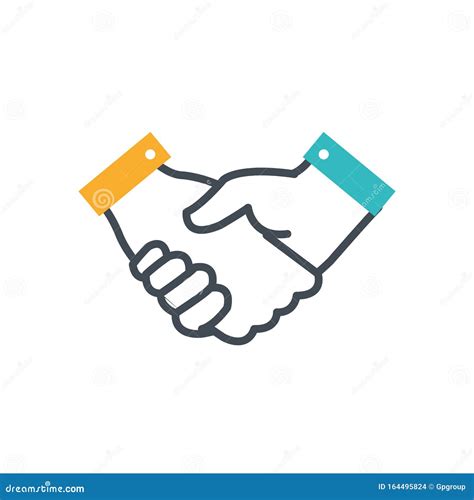 Handshake Done Deal Isolated Icon Stock Vector - Illustration of finance, contract: 164495824