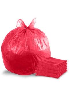 Hi Care (Pack of 100 Bags) Garbage Bag Red 80x110cm 30 Micron Heavy ...