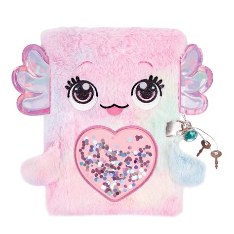 Buy Three Cheers for Girls - Axolotl Salamander Plush Locking Journal ...