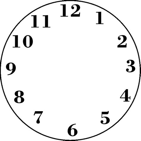 Printable Blank Clock Face - ClipArt Best