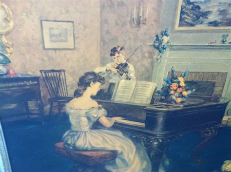 Girl Playing Piano Painting | Collectors Weekly