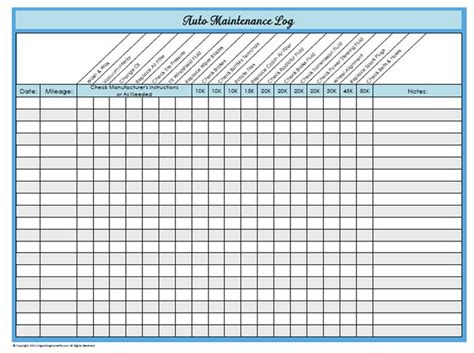 Car Maintenance Schedule Printable Check more at https://nationalgriefawarenessday.com/45432/ca ...