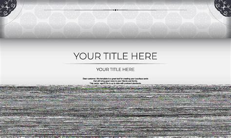 White Banner With Abstract Ornaments And Text Space Ready For Print Vector, Vector Background ...