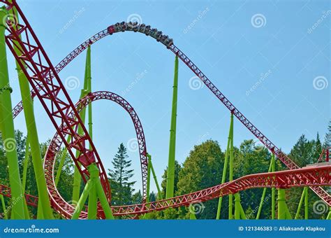 A Popular Attraction is the Russian Roller Coaster. Editorial Stock Photo - Image of attraction ...