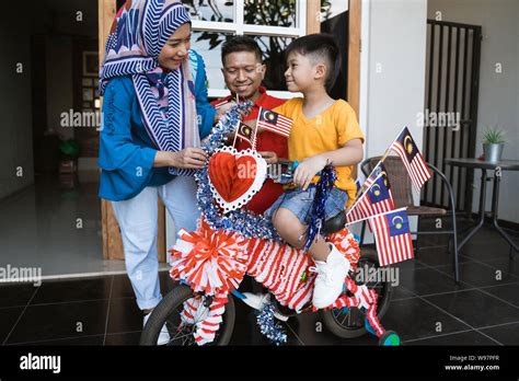 malaysia flag independence day celebration Stock Photo - Alamy