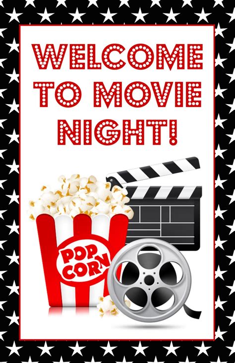 Movie night poster sign PRINTABLE Welcome to movie night | Etsy | Movie ...